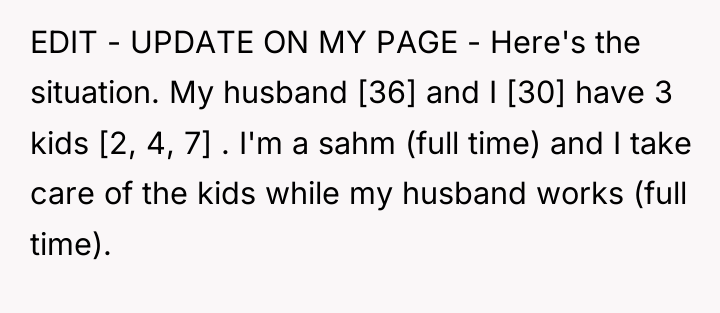 EDIT - UPDATE ON MY PAGE - Here's the situation....