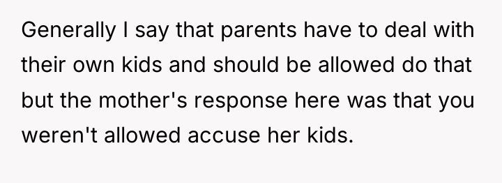 Generally I say that parents have to deal with their...