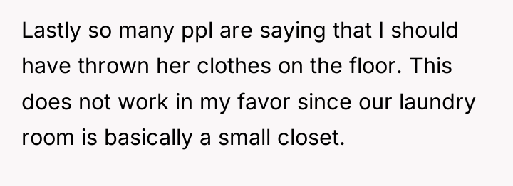 Lastly so many ppl are saying that I should have...