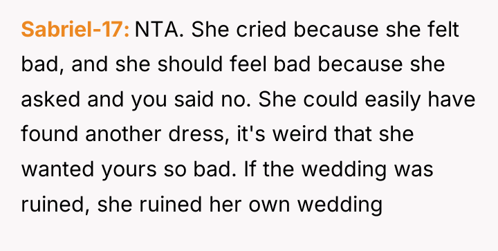 Sabriel-17 NTA. She cried because she felt bad, and she...
