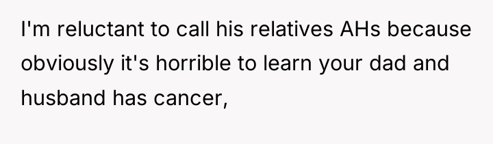 I'm reluctant to call his relatives AHs because obviously it's...