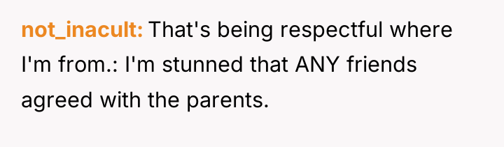 not_inacult That's being respectful where I'm from.: I'm stunned that...