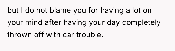 but I do not blame you for having a lot...