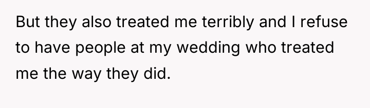 But they also treated me terribly and I refuse to...