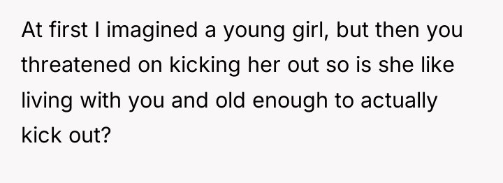 At first I imagined a young girl, but then you...