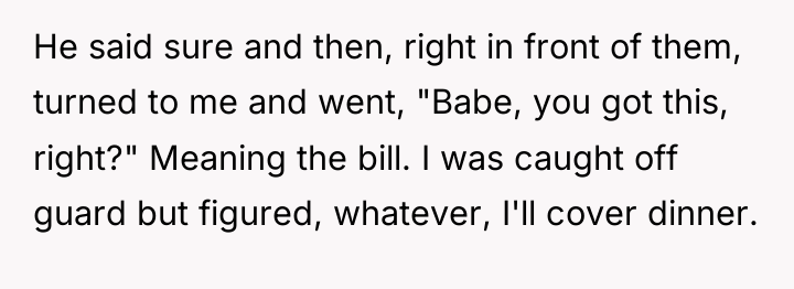 He said sure and then, right in front of them,...