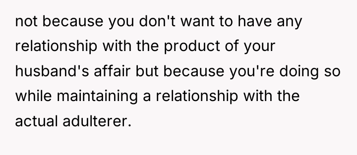 not because you don't want to have any relationship with...
