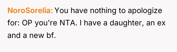 NoroSorelia You have nothing to apologize for: OP you're NTA....