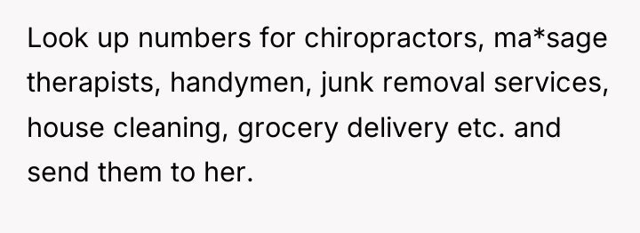 Look up numbers for chiropractors, ma*sage therapists, handymen, junk removal...