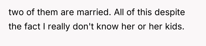 two of them are married. All of this despite the...