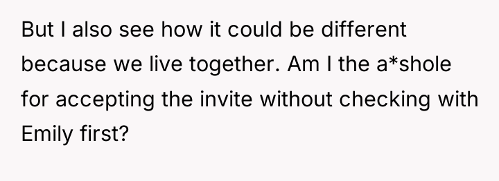 But I also see how it could be different because...