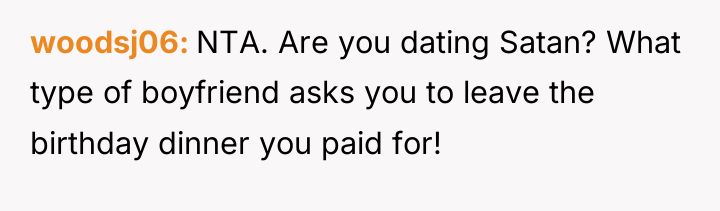 woodsj06 NTA. Are you dating Satan? What type of boyfriend...