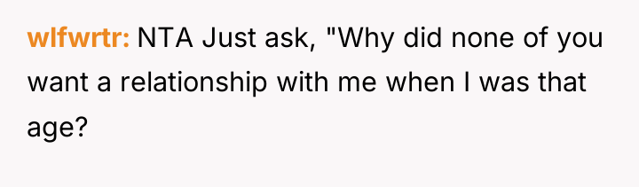 wlfwrtr NTA Just ask, "Why did none of you want...