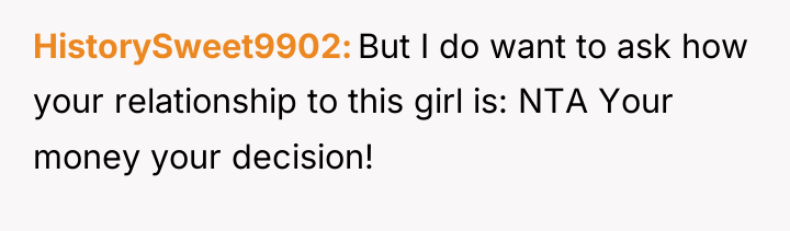 HistorySweet9902 But I do want to ask how your relationship...