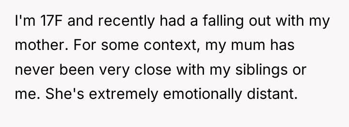 I'm 17F and recently had a falling out with my...