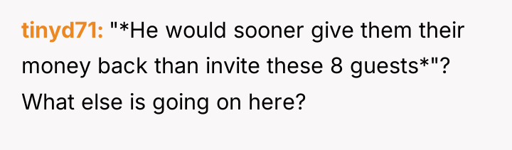 tinyd71 "*He would sooner give them their money back than...