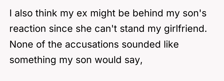 I also think my ex might be behind my son's...