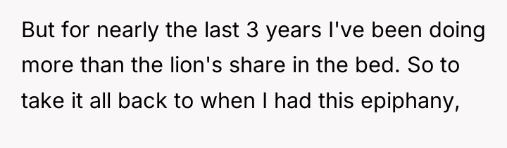 But for nearly the last 3 years I've been doing...