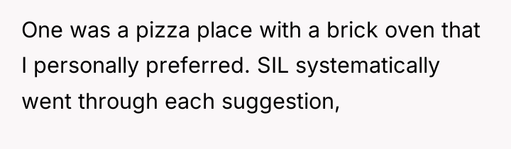 One was a pizza place with a brick oven that...