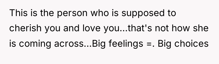 This is the person who is supposed to cherish you...