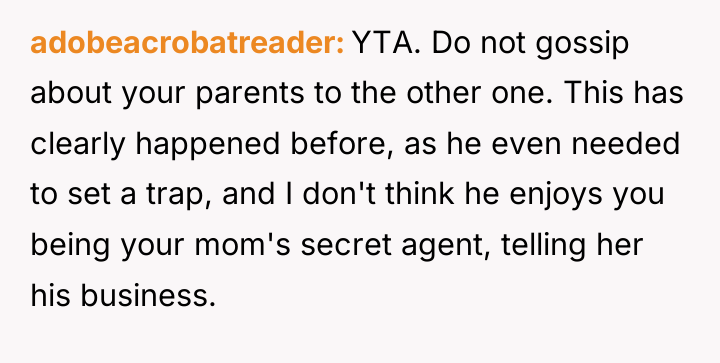 adobeacrobatreader YTA. Do not gossip about your parents to the...
