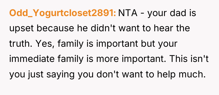 Odd_Yogurtcloset2891 NTA - your dad is upset because he didn't...