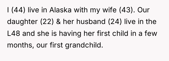 I (44) live in Alaska with my wife (43). Our...