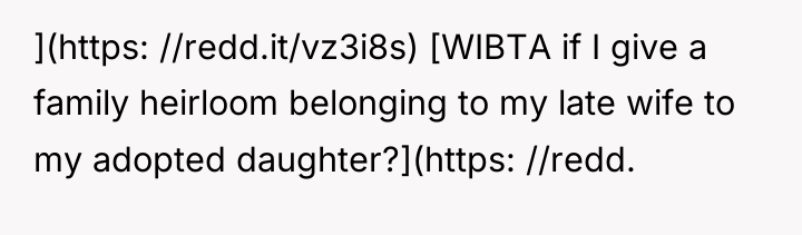 ](https: //redd.it/vz3i8s) [WIBTA if I give a family heirloom belonging...