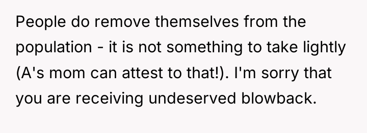 People do remove themselves from the population - it is...