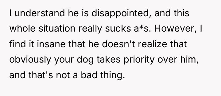 I understand he is disappointed, and this whole situation really...