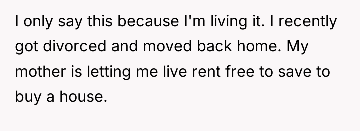 I only say this because I'm living it. I recently...