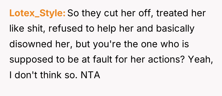 Lotex_Style So they cut her off, treated her like shit,...