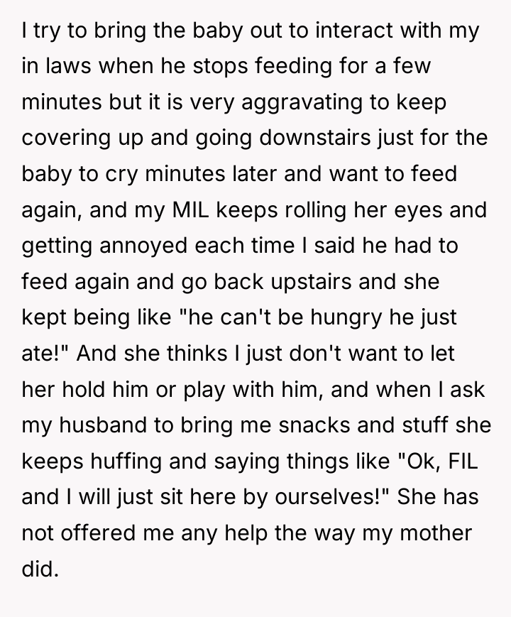 I try to bring the baby out to interact with...