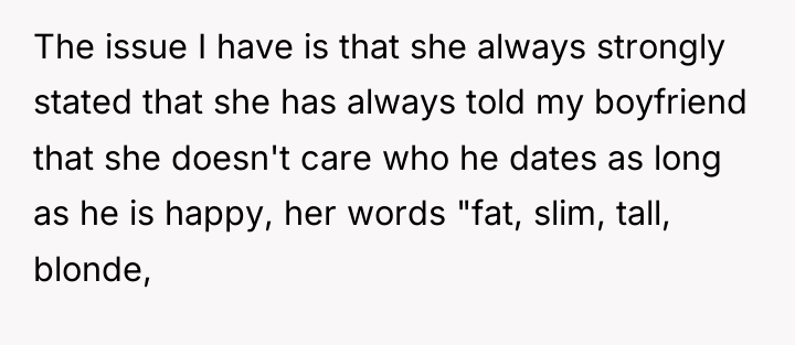 The issue I have is that she always strongly stated...