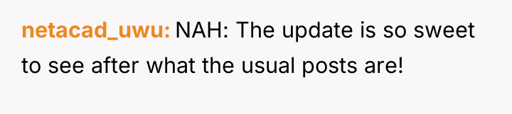 netacad_uwu NAH: The update is so sweet to see after...
