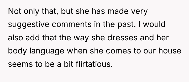 Not only that, but she has made very suggestive comments...