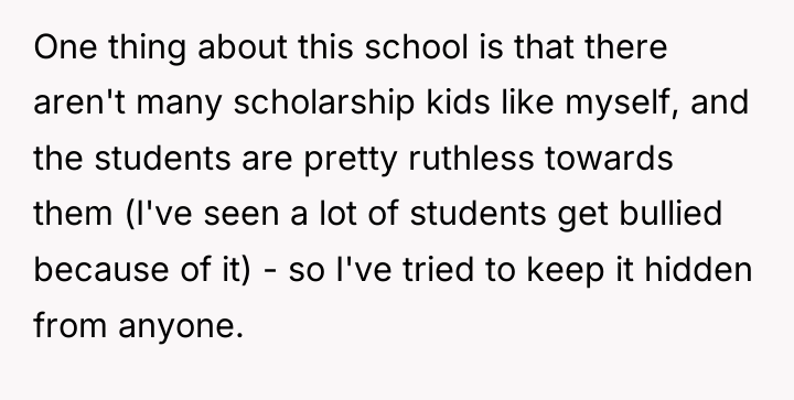 One thing about this school is that there aren't many...