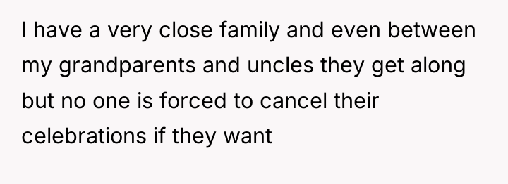 I have a very close family and even between my...
