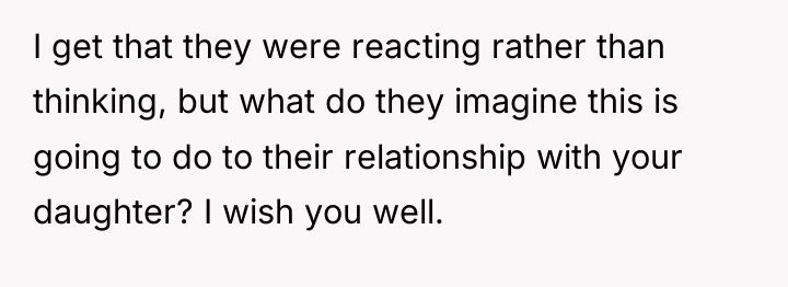 I get that they were reacting rather than thinking, but...