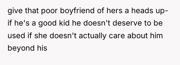 give that poor boyfriend of hers a heads up- if...