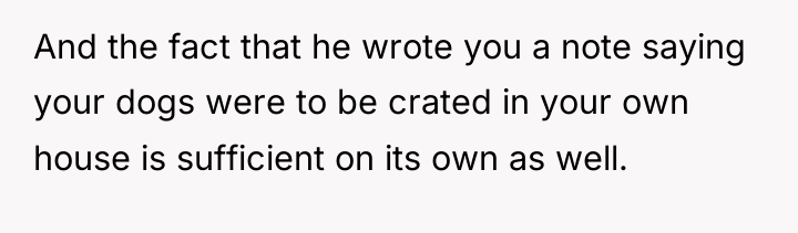 And the fact that he wrote you a note saying...