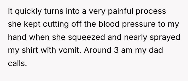 It quickly turns into a very painful process she kept...