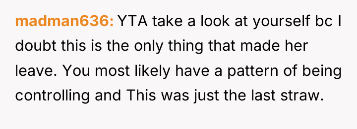 madman636 YTA take a look at yourself bc I doubt...