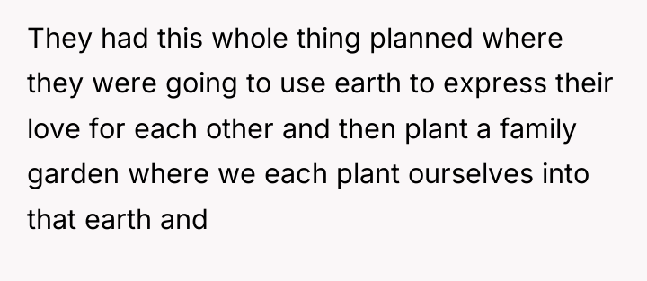 They had this whole thing planned where they were going...
