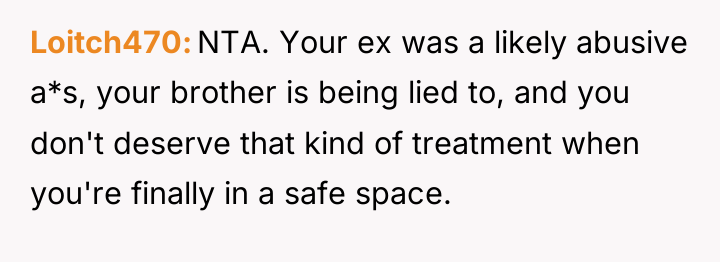 Loitch470 NTA. Your ex was a likely abusive a*s, your...
