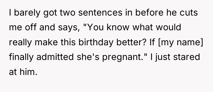 I barely got two sentences in before he cuts me...