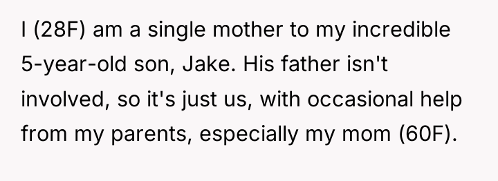 I (28F) am a single mother to my incredible 5-year-old...
