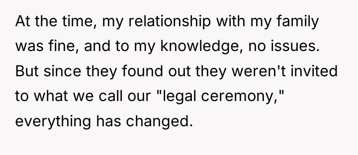 At the time, my relationship with my family was fine,...