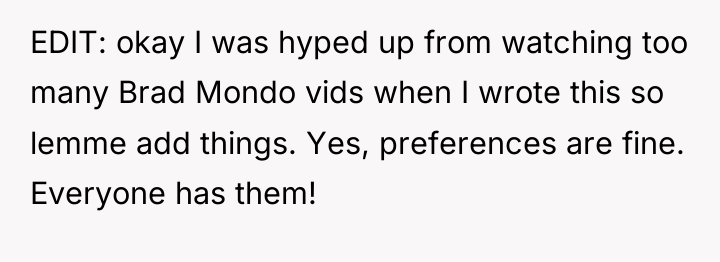 EDIT: okay I was hyped up from watching too many...