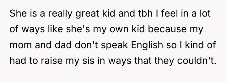 She is a really great kid and tbh I feel...